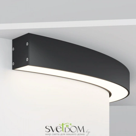 Радиусный профиль 35x35 Ø800мм 1/4 круга черный ALM-3535R-B-D-90°-0.8M