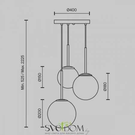 Подвесные светильники Maytoni MOD321PL-03G1 от Магазина Svetdom.by