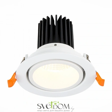 ST705.538.10 Св-к встр. Белый LED 1*10W 3000K 750Lm Ra>90 38° IP20 D102xH85 170-240V Встраиваемые светильники ST LUCE
