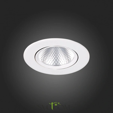 ST211.548.06.24 Св-к встр. Белый LED 1*6W 4000K 480Lm Ra80 24° IP20 D86xH50 220-240V Встраиваемые светильники ST LUCE