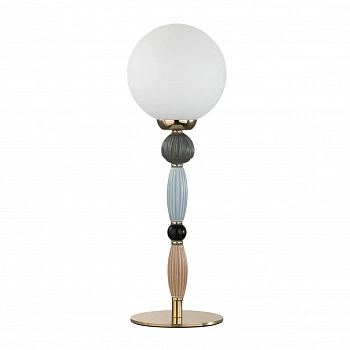 5405/1T MODERN ODL_EX24 83 золотой/коричневый/голубой/белый матов./металл/керамика/стекло Настольная лампа E14 1*40W PALLE
