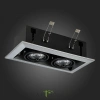 ST250.148.02 Св-к встр. Черный GU10 2*50W  L245xW126xH70 220V Без ламп Встраиваемые светильники ST LUCE