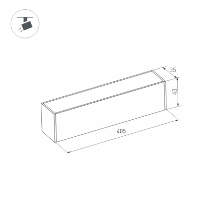Светильник MAG-FLAT-45-L405-12W Day4000 (BK, 100 deg, 24V) Arlight 026951 Arlight
