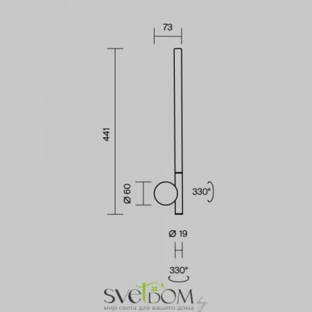 Настенные светильники MOD432WL-L6B3K Maytoni | Svetdom.by