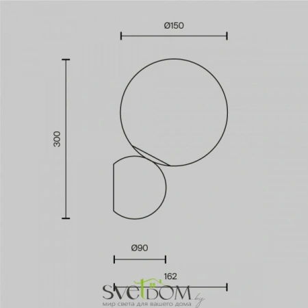 Настенные светильники MOD048WL-01G Maytoni | Svetdom.by