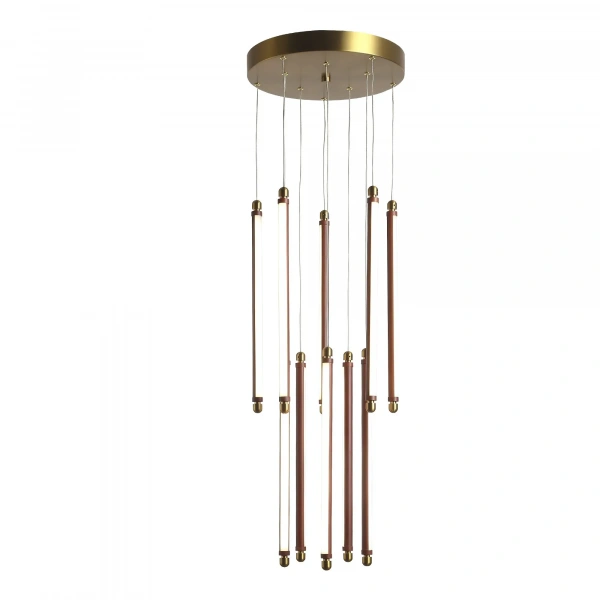 SL6225.303.10 Светильник подвесной ST-Luce Латунь/Терракотовый, Белый LED 10*6,5W 3000K BRICK