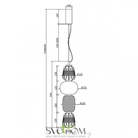 Подвесные светильники Maytoni MOD267PL-L32CH3K от Магазина Svetdom.by