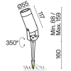 Ландшафтный светильник Outdoor O050FL-L5W3K Maytoni