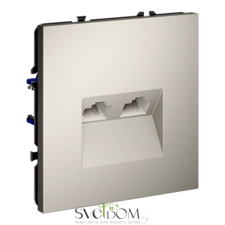 Розетка компьютерная двойная Voltum S70 VLS060203  Voltum VLS060203