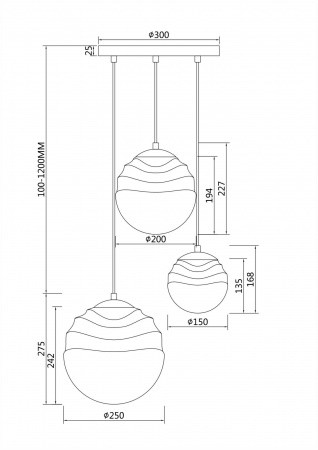 Подвесные светильники Maytoni P074PL-03N от Магазина Svetdom.by