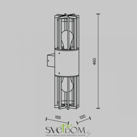 Настенные светильники O453WL-02GF Maytoni | Svetdom.by