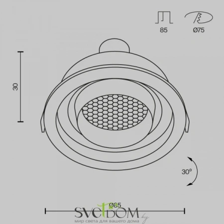 Встраиваемые светильники Maytoni DL113-GU10-01-RD-B от Магазина Svetdom.by