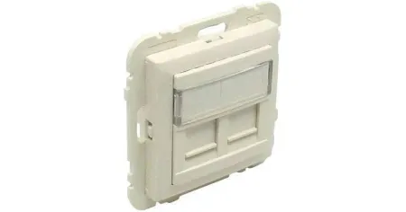 Лицевая панель с суппортом для двух коннекторов RJ45 Logus90 Efapel 90442 SMF