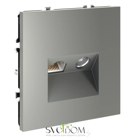 Розетка TV+RJ Voltum S70 Сталь VLS060705 Voltum VLS060705
