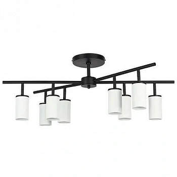 Lightstar LR728368 Люстра RULLO 8х50W GU10 ЧЕРНЫЙ/БЕЛЫЙ (571728+214436-8)