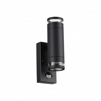 6605/2W HIGHTECH ODL23 635 черный/металл/пвх стойкий к УФ излучению Настенный св-к IP44 LED GU10 14W MOTTO