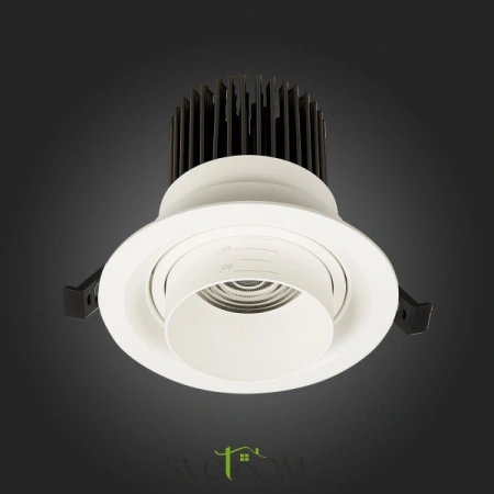 ST701.538.12 Св-к встр. Zoom Белый LED 1*12W 3000K 960Lm Ra90 15°-60° IP20 D115xH95 170-240V Встраиваемые светильники ST LUCE