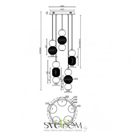 Подвесные светильники Maytoni MOD273PL-L80G3K от Магазина Svetdom.by