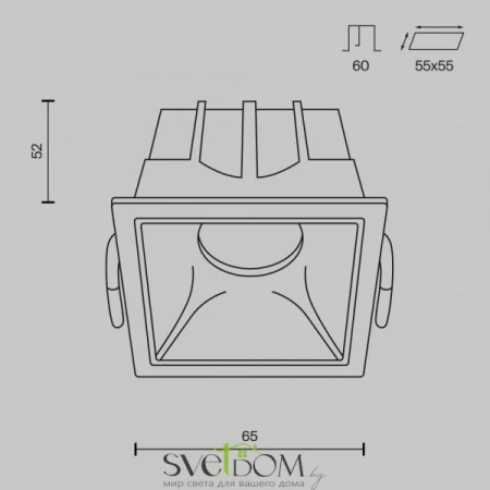 Встраиваемые светильники Maytoni DL043-01-10W4K-D-SQ-W от Магазина Svetdom.by