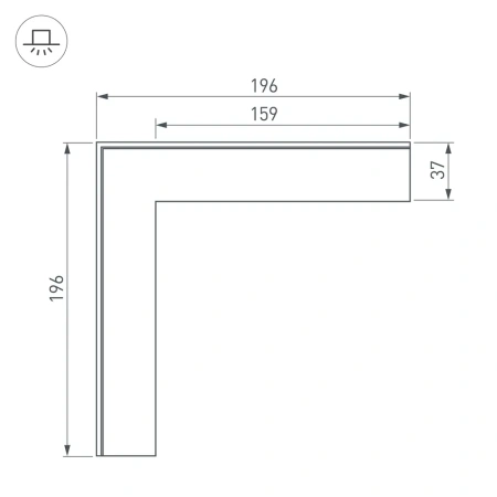 Угол SL-LINIA32-FANTOM внешний Arlight 030096 Arlight