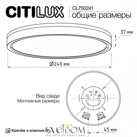 Накладные светильники CITILUX CL750241 от Магазина Svetdom.by