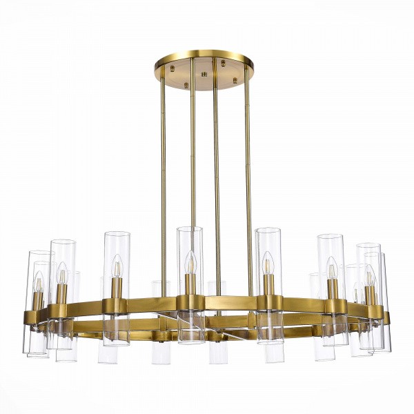 SL1237.303.16 Люстра подвесная ST-Luce Латунь/Прозрачный E14 16*15W ISLA