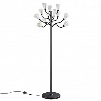 5090/12F MODERN ODL25 561 черный матовый/белый/фарфор Торшер G4 LED 12*5W GARDI