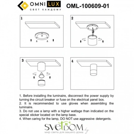 Накладные светильники Omnilux OML-100609-01 от Магазина Svetdom.by