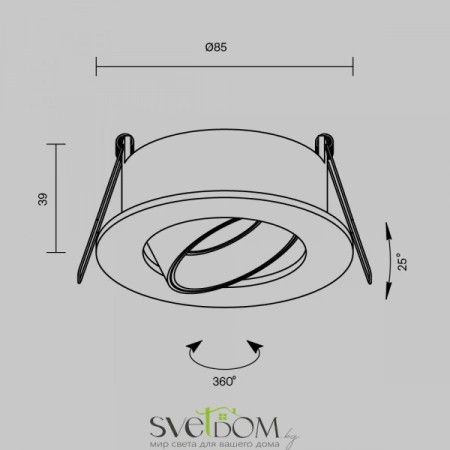 Встраиваемые светильники Maytoni DL061-GU10-B от Магазина Svetdom.by