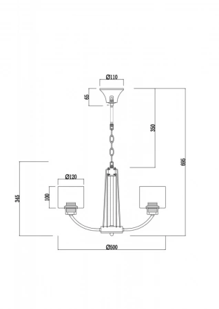 ЛюстрыFR5003PL-05B Freya | Svetdom.by
