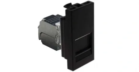 Адаптер с RJ-45 кат.5e FTP - 1 модуль - черный Efapel 45985 SPM