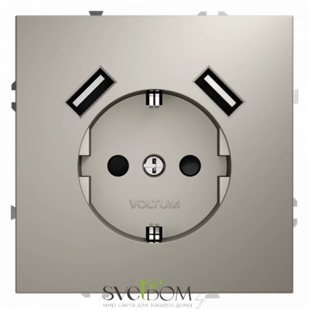 Розетка с USB, А+А Voltum S70 VLS040403  Voltum