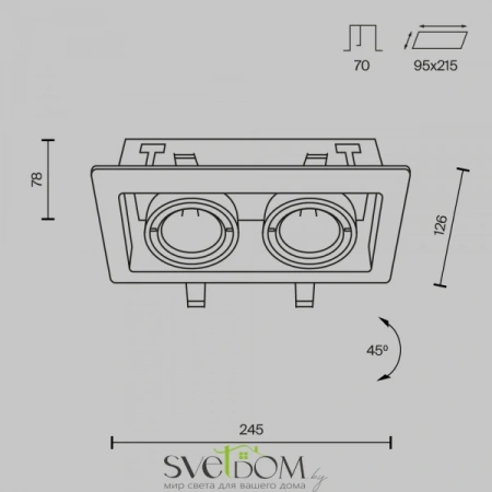 Встраиваемые светильники Maytoni DL008-2-02-W от Магазина Svetdom.by