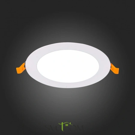 ST209.538.09 Св-к встр. Белый LED 1*9W 3000K 585Lm Ra80 110° IP20 D145xH8 90-265V Встраиваемые светильники ST LUCE