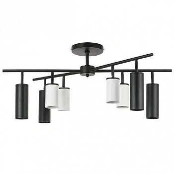 Lightstar LR728364874 Люстра RULLO 8х50W GU10 ЧЕРНЫЙ/БЕЛЫЙ (571728+214436-4+214487-4)