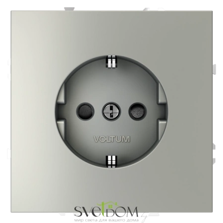 Розетки электрические с заземлением и шторками  Voltum S70 VLS040205  Voltum VLS040205