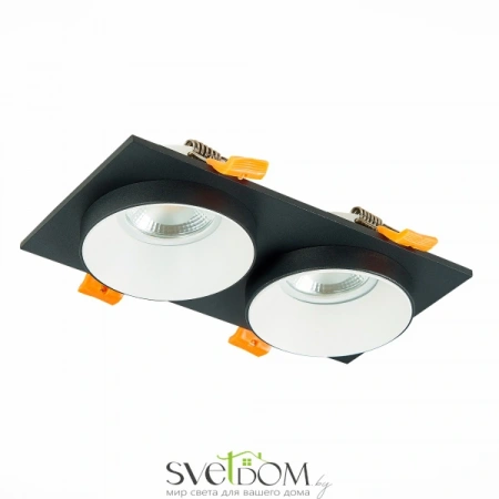 ST206.428.02 Св-к встр. Черный GU10 2*50W  IP20 L175xW92xH38 220V Без ламп Встраиваемые светильники ST LUCE