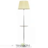 Citilux Линц CL402973T Торшер хром со столиком и кремовым абажуром CITILUX