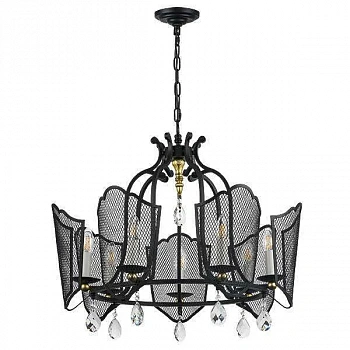 Lightstar 744077 Люстра CASTELLO 7х40W E14 ЧЕРНЫЙ/ЗОЛОТО