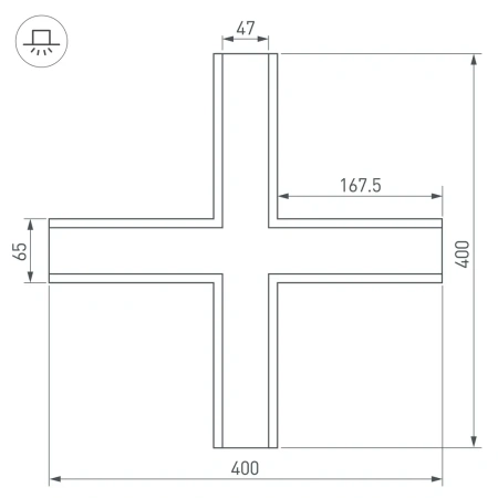 Крестовина SL-LINIA65-F Arlight 030127 Arlight
