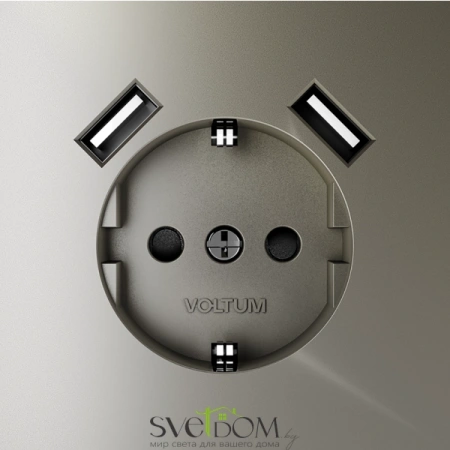 Розетка с USB, А+А Voltum S70 VLS040404  Voltum