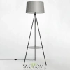 Citilux Рейнер CL806022 Торшер чёрный со столиком и серым абажуром CITILUX