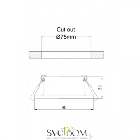 Встраиваемые светильники Maytoni DL041-01B от Магазина Svetdom.by