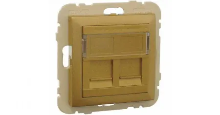 Лицевая панель с суппортом для двух коннекторов RJ45 Logus90 Efapel 90442 SDU