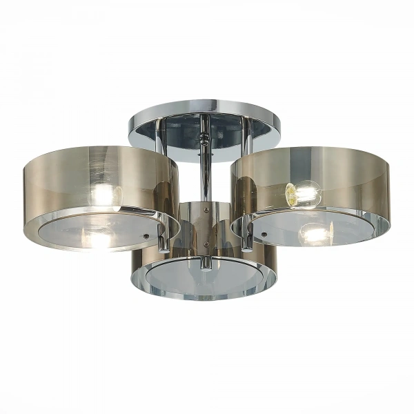 EVOLUCE SL483.702.03 Светильник потолочный Хром/Дымчатый E27 3*40W FORESTA