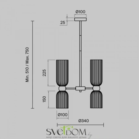 Подвесные светильники Maytoni MOD302PL-06CG от Магазина Svetdom.by