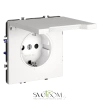 Розетки электрические с заземлением, шторками и крышкой Voltum S70 VLS040302  Voltum VLS040302