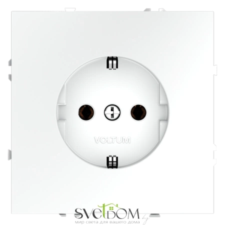 Розетки электрические с заземлением Voltum S70 VLS040102  Voltum VLS040102