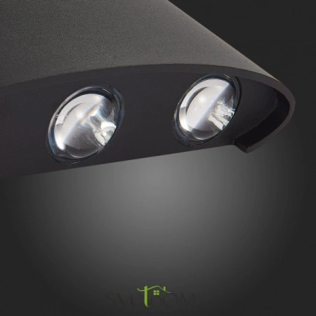 SL089.401.06 Светильник уличный настенный ST-Luce Черный кварцевый LED 6*1W 4000K BISELLO ST LUCE