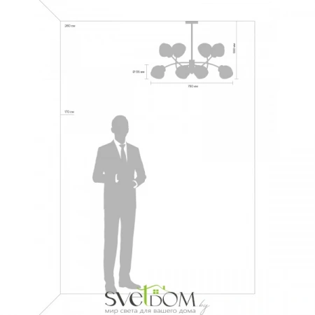 ЛюстрыFR8017PL-08MG Freya | Svetdom.by